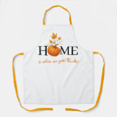 Thanksgiving Pumpkin Home is waar we Bedankt geven Schort (Voorkant)