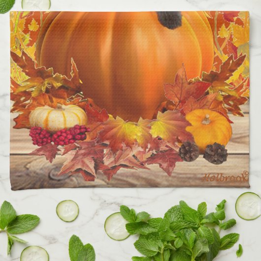 Thanksgiving Pumpkin Kat Theedoek (Gevouwen)