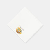 Thanksgiving Pumpkin Monogram Thankful Cocktail Servet (Hoek)