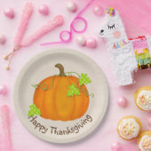 Thanksgiving Pumpkin op Burlap Papieren Bordje (Feest)