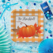 Thanksgiving Pumpkin Oranje Buffalo Plays Papieren Bordje (Feest)