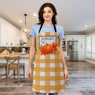 Thanksgiving Pumpkin Oranje Buffalo Pset Apron Schort