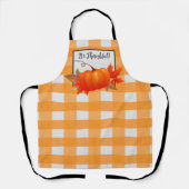 Thanksgiving Pumpkin Oranje Buffalo Pset Apron Schort (Voorkant)
