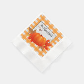 Thanksgiving Pumpkin Oranje Buffalo Pset Napkins Servet (Hoek)