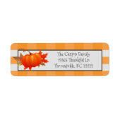 Thanksgiving Pumpkin Oranje Buffelplaat Etiket (Voorkant)