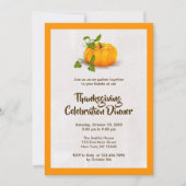 Thanksgiving Pumpkin Party Invitation Kaart (Voorkant)