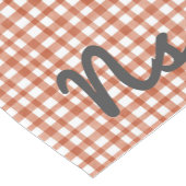 Thanksgiving Pumpkin Party Plaid Korte Tafelloper (Hoek)