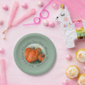 Thanksgiving Pumpkin Patch Autumn Trio Papieren Bordje (Feest)
