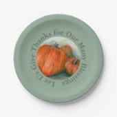 Thanksgiving Pumpkin Patch Autumn Trio Papieren Bordje (Voorkant)