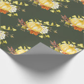 Thanksgiving Pumpkin Pattern Glossy Cadeaupapier (Hoek)