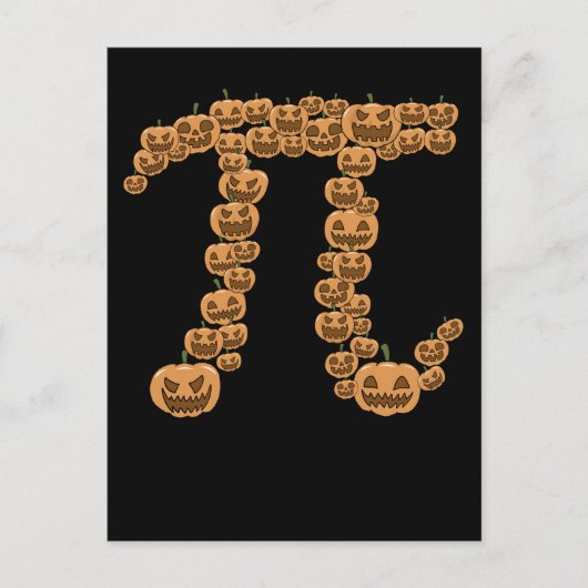 Thanksgiving Pumpkin Pi Jack O Lantern Briefkaart (Voorkant)