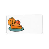 Thanksgiving Pumpkin Pie Adres Sticker (Voorkant)
