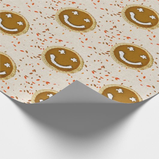 Thanksgiving Pumpkin Pie Cadeaupapier (Hoek)