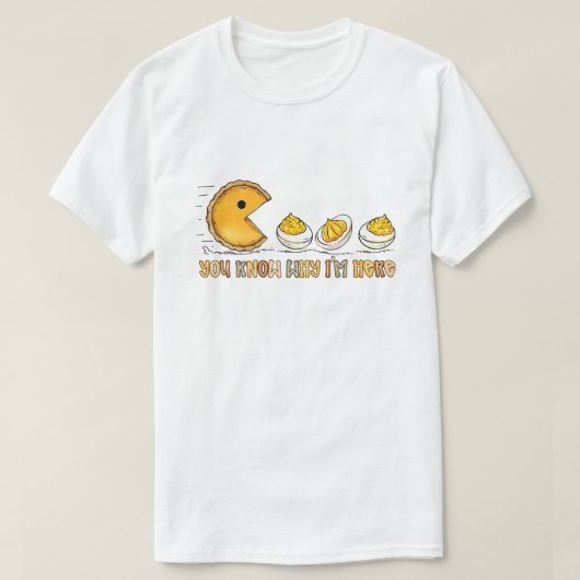 Thanksgiving Pumpkin Pie Chasing, Funny Fall Desse T-shirt (Design voorkant)