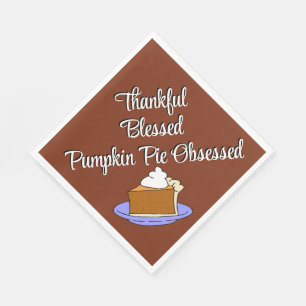 Thanksgiving Pumpkin Pie Dessert Servet