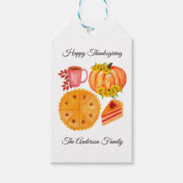 Thanksgiving Pumpkin Pie Spice Latte Gift Label Cadeaulabel