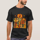 Thanksgiving Pumpkin Pregnancy Growing A Little Pu T-shirt (Voorkant)