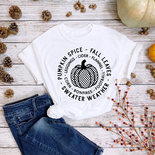 Thanksgiving Pumpkin Spice Herfst Bonfire T-shirt