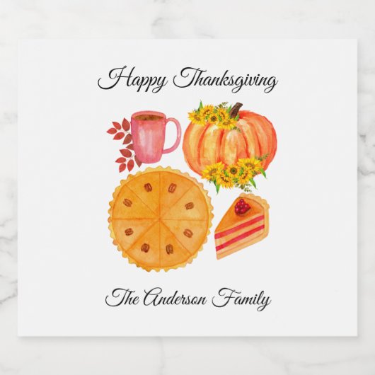 Thanksgiving Pumpkin Spice Latte Bier Etiket (Enkel label)