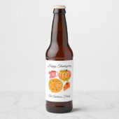 Thanksgiving Pumpkin Spice Latte Bier Etiket (Voorkant)