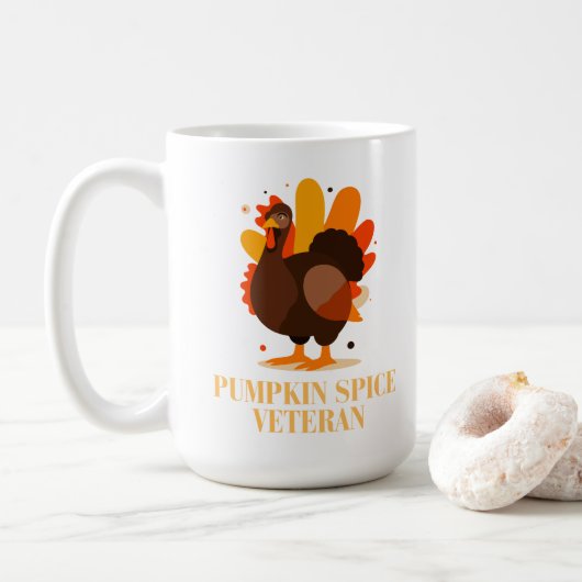 Thanksgiving Pumpkin Spice Veteran Koffiemok (Met donut)