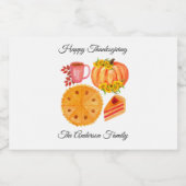 Thanksgiving Pumpkin Spiced Latte Sparkling Wijnetiket (Enkel label)