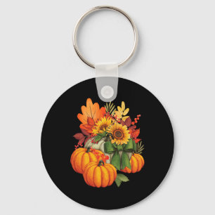 Thanksgiving Pumpkin Sunflower Herfst Autumn Holid Sleutelhanger