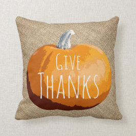 Thanksgiving Pumpkin van het rustige land Kussen