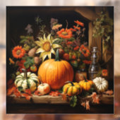 Thanksgiving Pumpkin Window Cling Raamsticker (Vel 2)