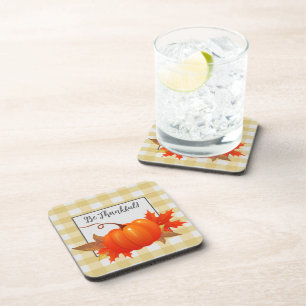 Thanksgiving Pumpkin Yellow Buffalo Plays Bier Onderzetter