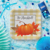 Thanksgiving Pumpkin Yellow Buffalo Plays Papieren Bordje (Feest)