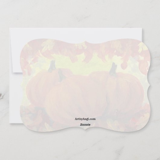 Thanksgiving Pumpkins #1 Fall Autumn Leaves Feestdagenkaart (Achterkant)