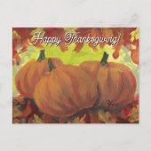 Thanksgiving Pumpkins #1 Fall Autumn Leaves Feestdagenkaart (Voorkant)