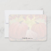 Thanksgiving Pumpkins #2 Fall Autumn Leaves Bedankkaart (Achterkant)