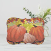 Thanksgiving Pumpkins #2 Fall Autumn Leaves Feestdagenkaart (Staand voorkant)
