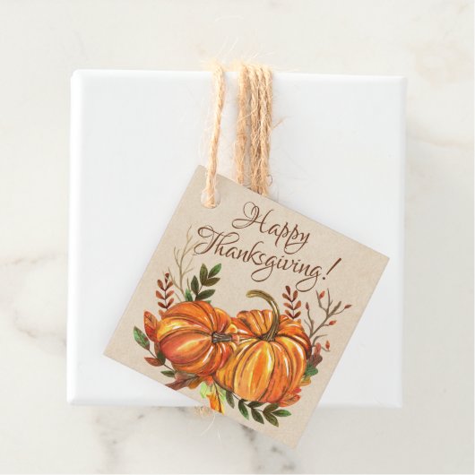 Thanksgiving Pumpkins Bedankjes Labels (In situ)