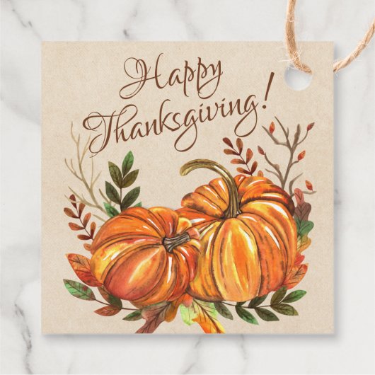 Thanksgiving Pumpkins Bedankjes Labels (Achterkant)