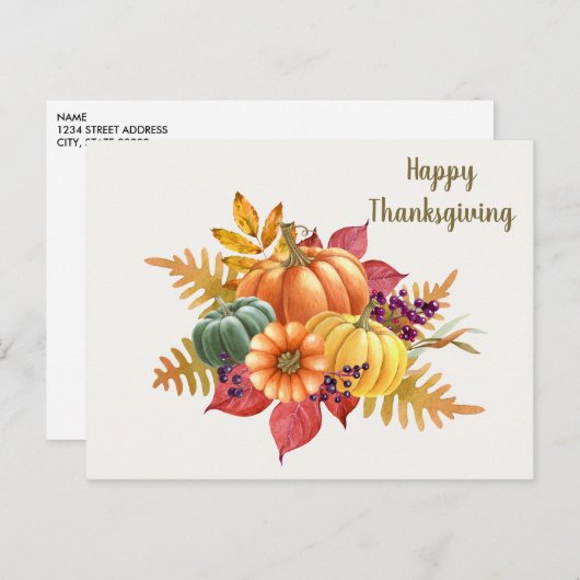 Thanksgiving Pumpkins Briefkaart (Voorkant / Achterkant)