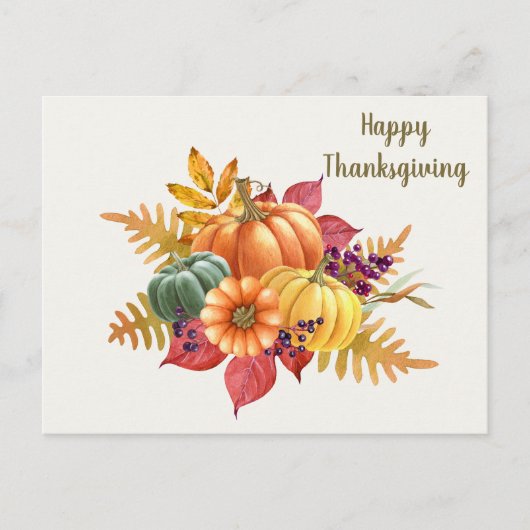 Thanksgiving Pumpkins Briefkaart (Voorkant)