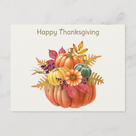Thanksgiving Pumpkins Briefkaart (Voorkant)