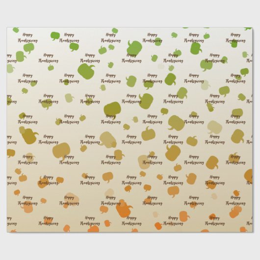 Thanksgiving Pumpkins Cadeaupapier (Vlak)