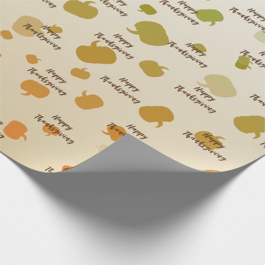 Thanksgiving Pumpkins Cadeaupapier (Hoek)