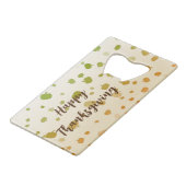 Thanksgiving Pumpkins Creditkaart Flessenopener (Voorkant Gekanteld)