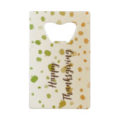 Thanksgiving Pumpkins Creditkaart Flessenopener (Achterkant)