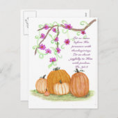 Thanksgiving Pumpkins Feestdagenkaart (Voorkant / Achterkant)