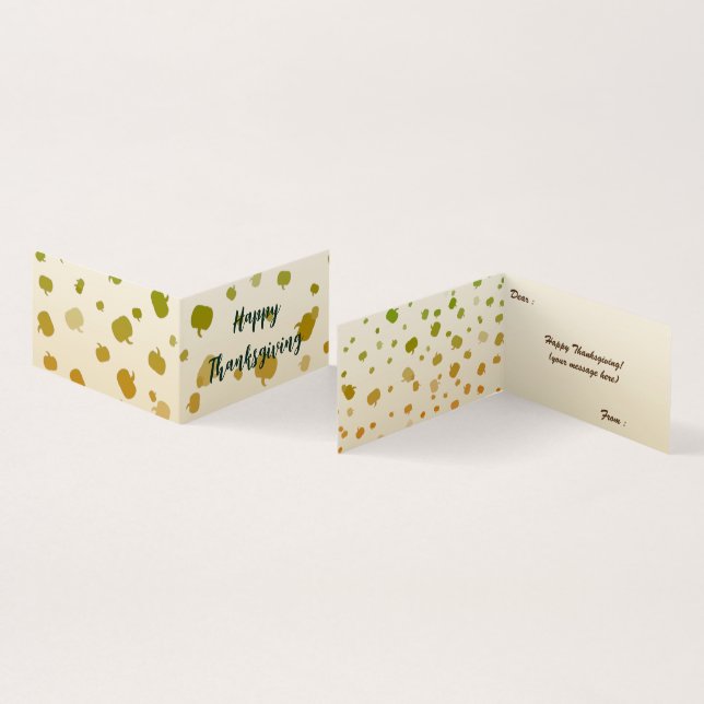 Thanksgiving Pumpkins Folded Card Kaart (Binnen en buitenkant)