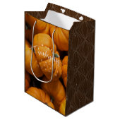 Thanksgiving Pumpkins Foto Medium Cadeauzakje (Voorkant Gekanteld)