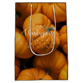 Thanksgiving Pumpkins Foto Medium Cadeauzakje (Achterkant)