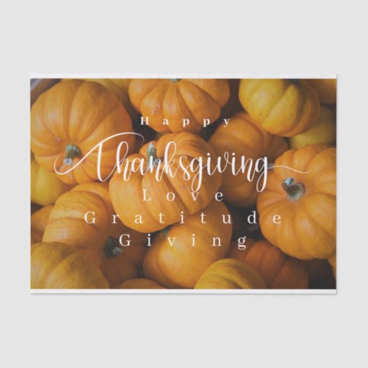 Thanksgiving Pumpkins Foto Tissuepapier (Voorkant)