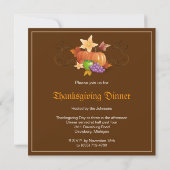 Thanksgiving Pumpkins Fruits Leaves Classic Kaart (Achterkant)